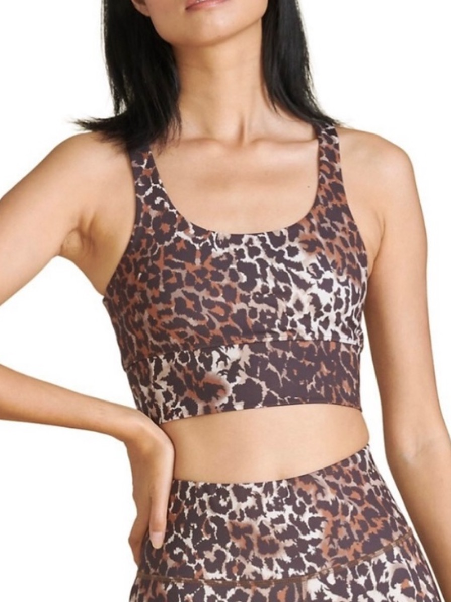 New Veronica Beard Leopard Print Sports Bra